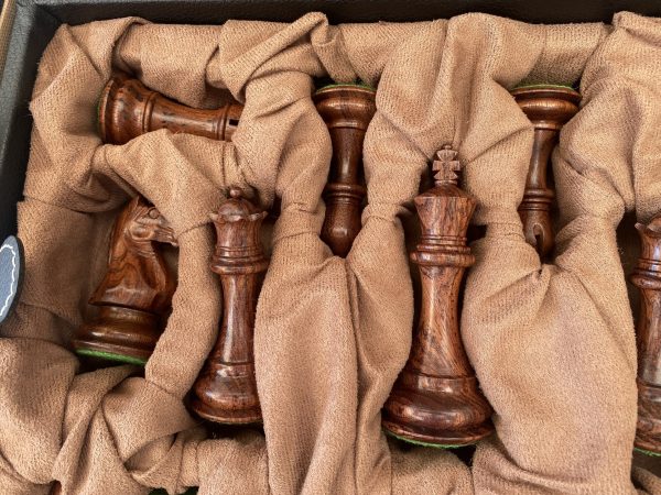 Chess Case in Leather - Double Queens - to 4.75 inch King - Image 9
