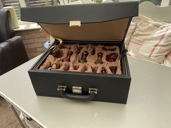 Leather Luxury Chess Case - Double Queens up to 4 inch King