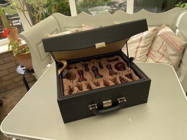 Leather Luxury Chess Case - Double Queens up to 4 inch King - Image 8