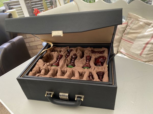 Leather Luxury Chess Case - Double Queens up to 4 inch King - Image 9