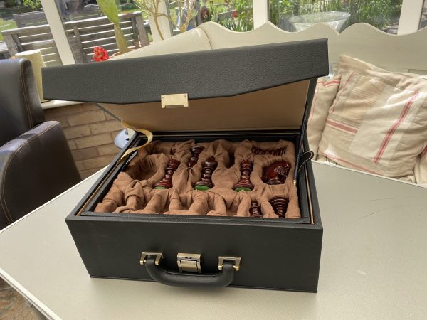 Leather Luxury Chess Case - Double Queens up to 4 inch King - Image 10