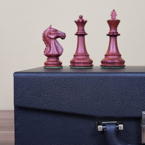 Chess Case in Leather - Double Queens - to 4.75 inch King