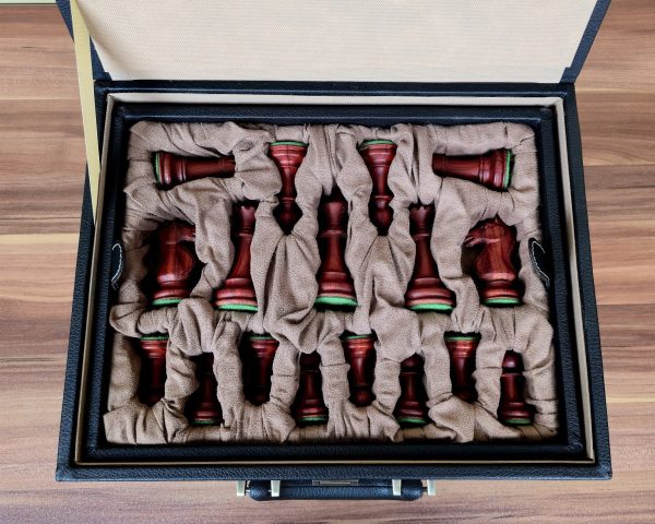 Chess Case in Leather - Double Queens - to 4.75 inch King - Image 6