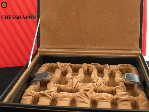 Chess Case in Leather - Double Queens - to 4.75 inch King - Image 18