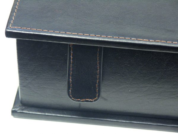 Book Style Leather Chess Box 10"