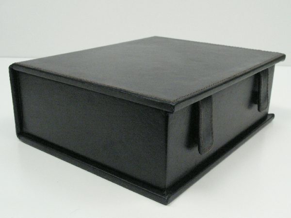 Book Style Leather Chess Box 10" - Image 3