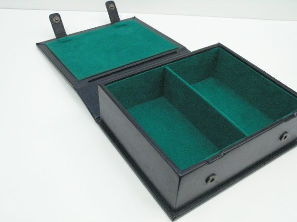 Book Style Leather Chess Box 10" - Image 9