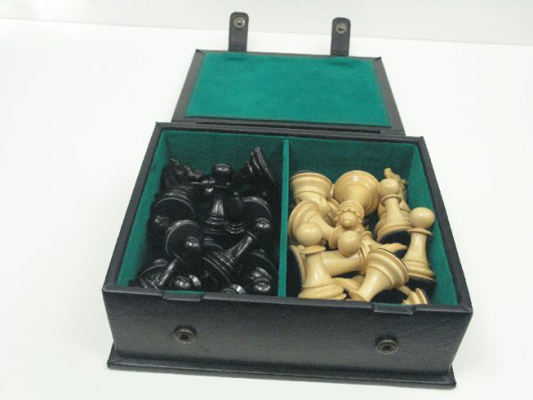 Book Style Leather Chess Box 10" - Image 10