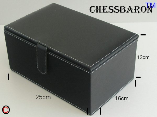 Black Leatherette storage chess case