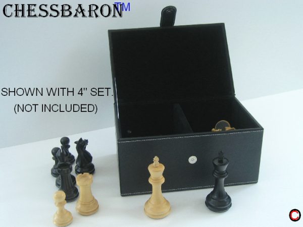 Black Leatherette storage chess case - Image 5