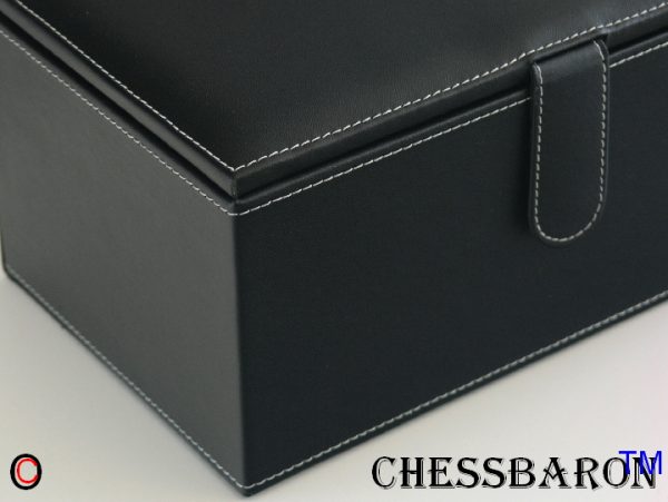 Black Leatherette storage chess case - Image 9