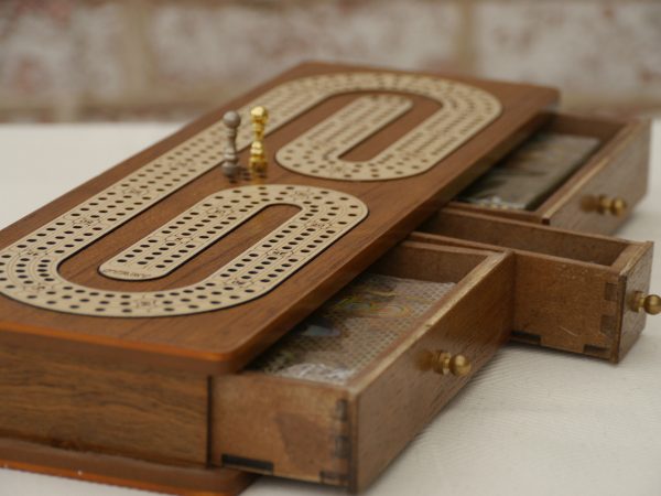 Cribbage 3 Track in Sheesham