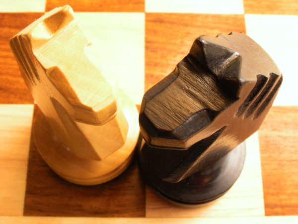 Concave Staunton Ebonised Chess Set - Image 7