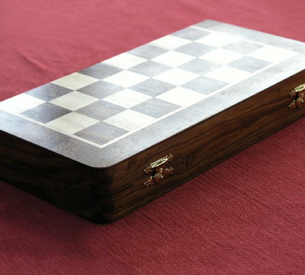 Solid Acacia Combination 14 inch Chess Set
