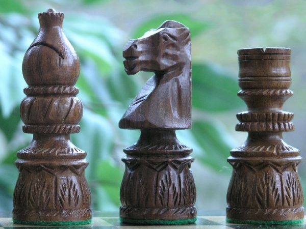 The Sidewinder in Sheesham wood Chess Pieces