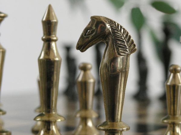 The Cobra Brass and Steel Chess Pieces - Image 5
