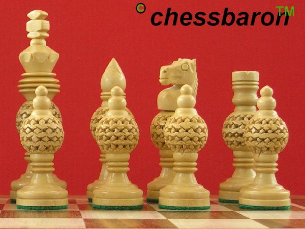 Special Set of Globe Chess Men with Containing Board and Case