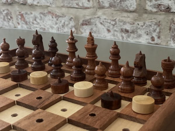 10 inch Chess and Draughts Set for the Blind