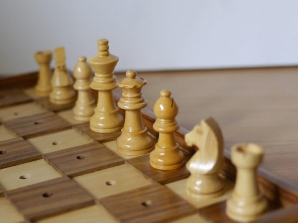 13 inch Chess Set for the Blind - Pegged - Image 2