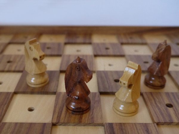 13 inch Chess Set for the Blind - Pegged - Image 9