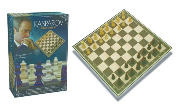 Kasparov GIFT PACKAGE Handmade Wood Chess with Board