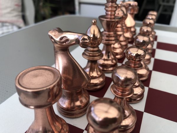 Metal Chess on Leather Board Complete Chess Set - Image 10
