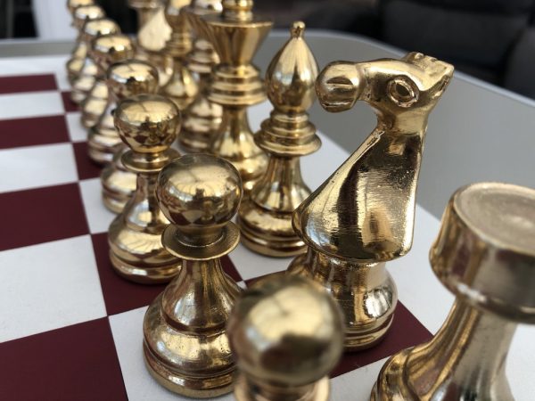 Metal Chess on Leather Board Complete Chess Set - Image 11