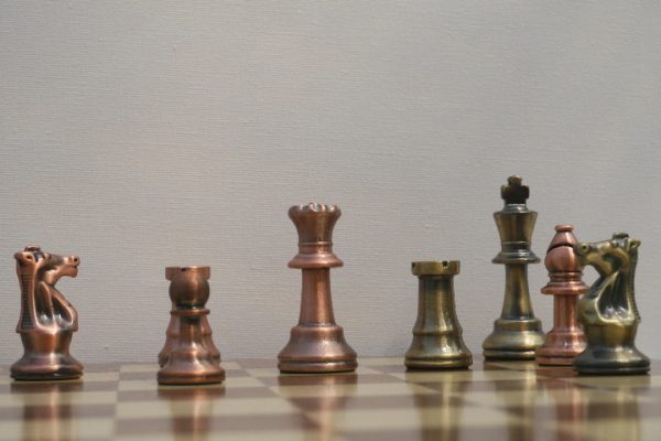 Metal Chess Set with Bronze and Copper Finish - Image 10
