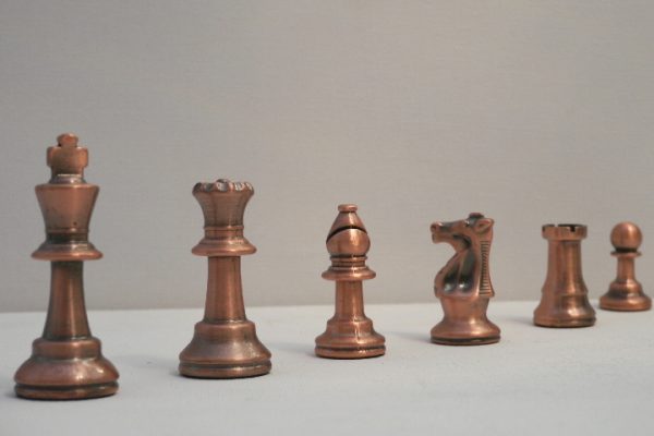 Metal Chess Set with Bronze and Copper Finish - Image 11