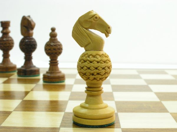Globe with 3.5 inch King Chess Pieces