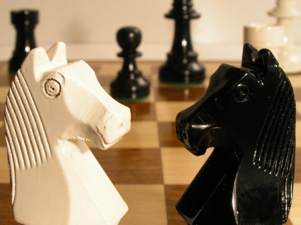 Black and White Staunton Charlotte Chess Pieces