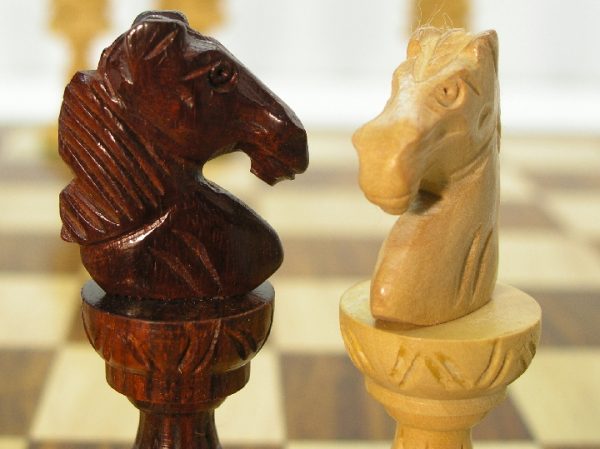 Lotus Carved in Bud Rosewood Chess Set - Image 9