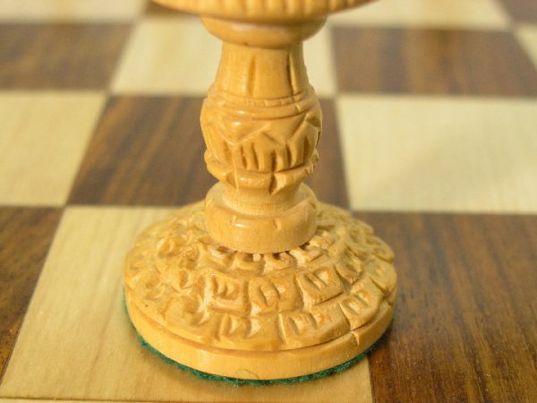 Lotus Carved in Bud Rosewood Chess Set - Image 10
