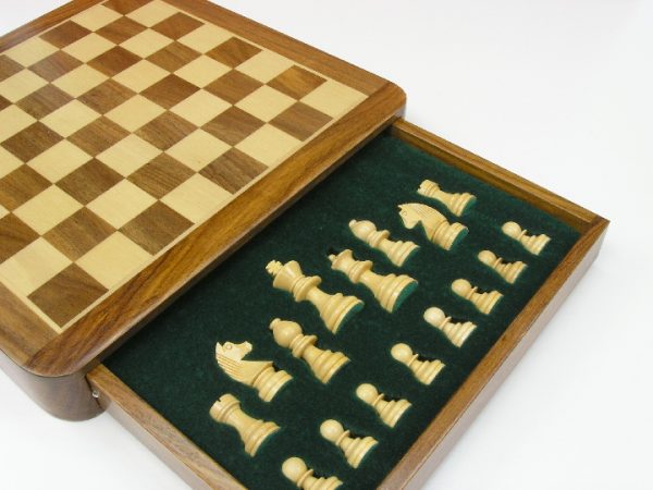 Magnetic Luxury Travel with Board Chess Set 12 inch Squared - Image 3