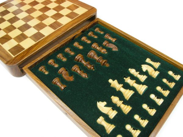 Magnetic Luxury Travel with Board Chess Set 12 inch Squared - Image 4