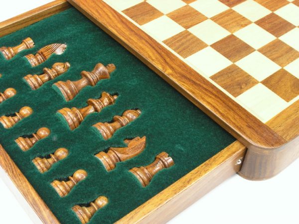 Magnetic Luxury Travel with Board Chess Set 12 inch Squared - Image 9