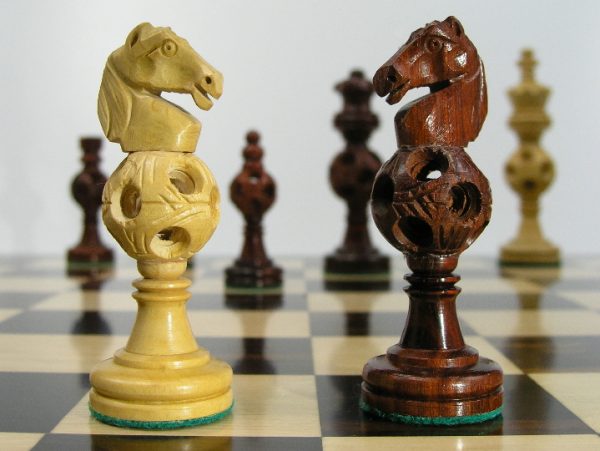 Concentric Ball in Rosewood Chess Set