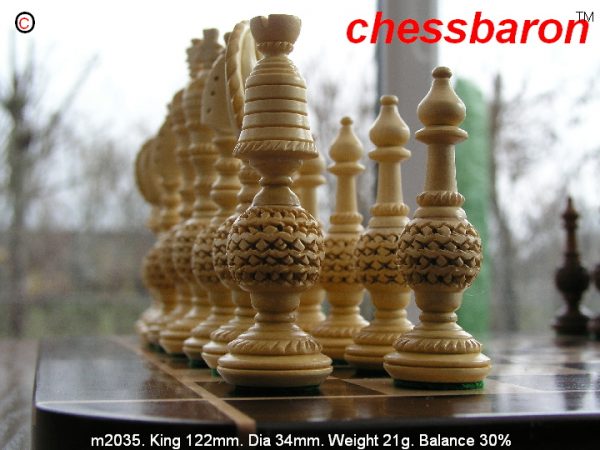 Hezekiah Fretwork 5 inch King Chess Pieces