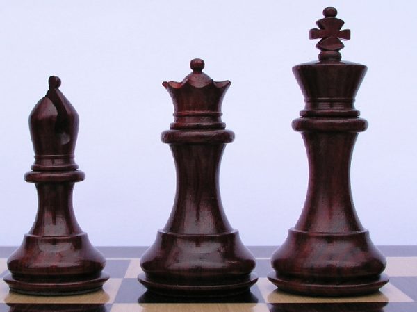 King Edward 3 inch King Triple Weight Budrose Staunton Chess Pieces - Image 10