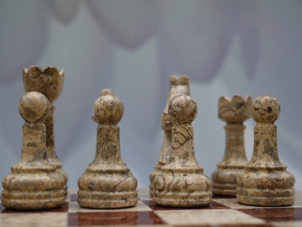Fossil and Coral Chess Set with Beautiful 16 Inch Marble Chess Board - Image 8