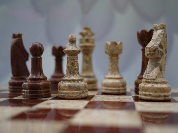 Fossil and Coral Chess Set with Beautiful 16 Inch Marble Chess Board - Image 9
