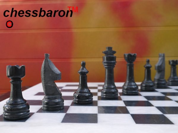 Boticini Black Marble Chess Set - Beautiful 16 Inch Marble Chess Board and Case Included - Image 5