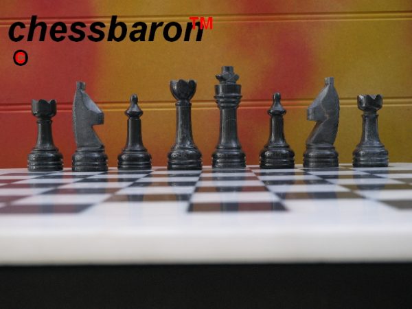 Boticini Black Marble Chess Set - Beautiful 16 Inch Marble Chess Board and Case Included - Image 8