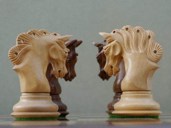 The Mayfield Triple Weighted Chess Pieces - Acacia - Image 3