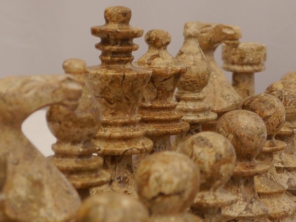 Coral and Red Marble Chess Set with Marble Board - Image 6