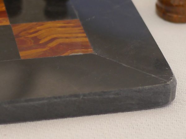 Red and Black Marble Chess Set with Marble Board - Image 6
