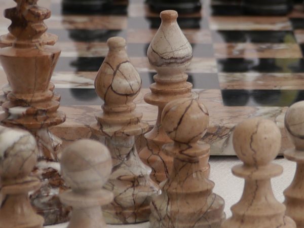 Marina and Boticini Black Marble Chess Set with Marble Board - Image 2
