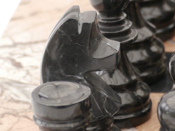 Marina and Boticini Black Marble Chess Set with Marble Board - Image 5