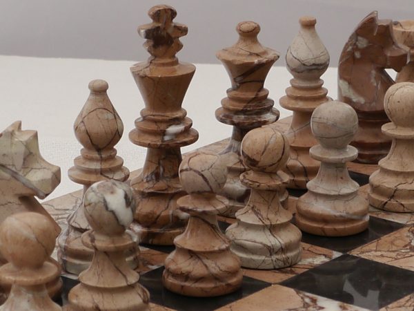 Marina and Boticini Black Marble Chess Set with Marble Board - Image 7
