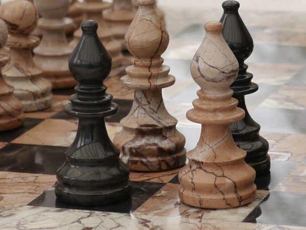 Marina and Boticini Black Marble Chess Set with Marble Board - Image 8